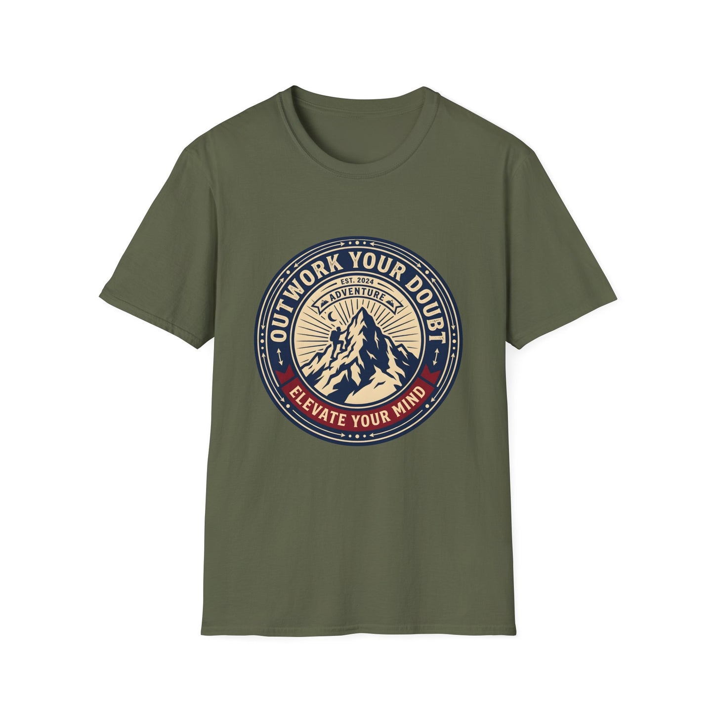 Outwork Your Doubt Elevate Your Mind T-Shirt — Motivational Tee