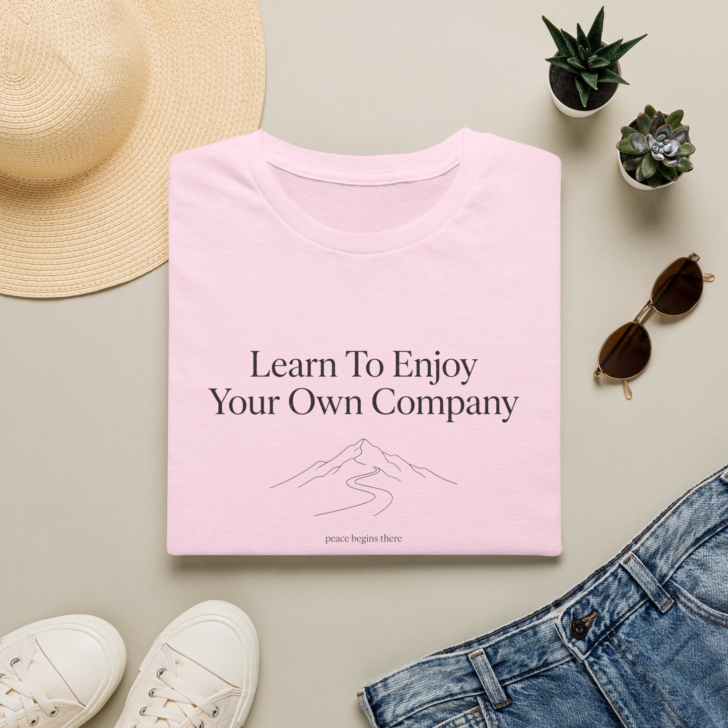 Learn To Enjoy Your Own Company T-Shirt — Motivational Tee
