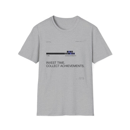 Invest Time Collect Achievements T-Shirt — Motivational Tee