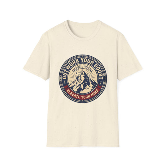 Outwork Your Doubt Elevate Your Mind T-Shirt — Motivational Tee