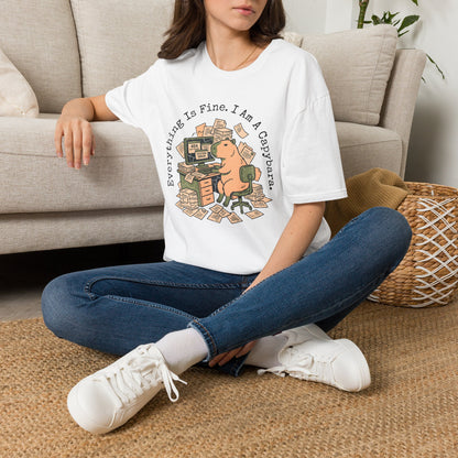 Everything Is Fine I Am A Capybara T-Shirt — Motivational Tee
