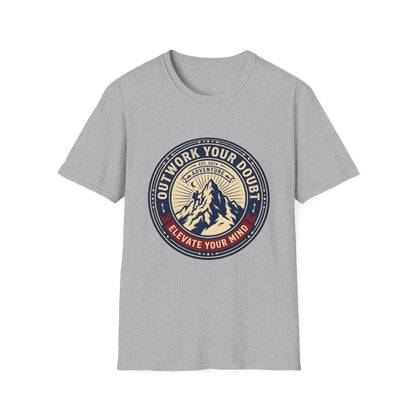 Outwork Your Doubt Elevate Your Mind T-Shirt — Motivational Tee