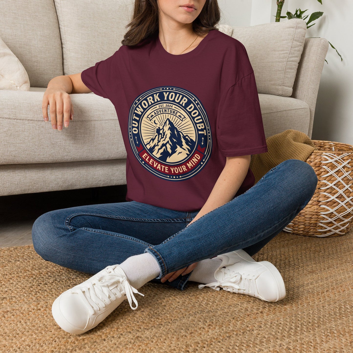 Outwork Your Doubt Elevate Your Mind T-Shirt — Motivational Tee