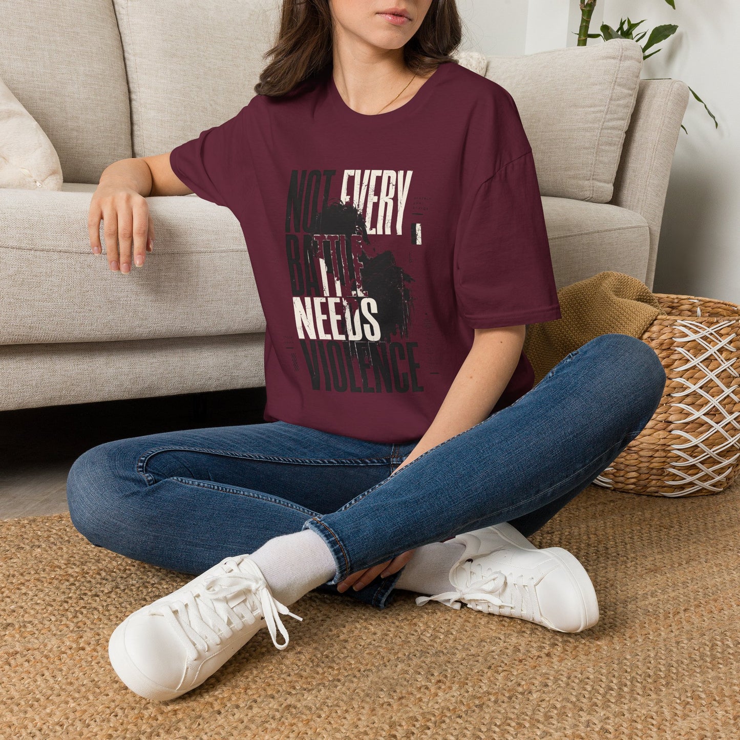 Not Every Battle Needs Violence T-Shirt — Motivational Tee