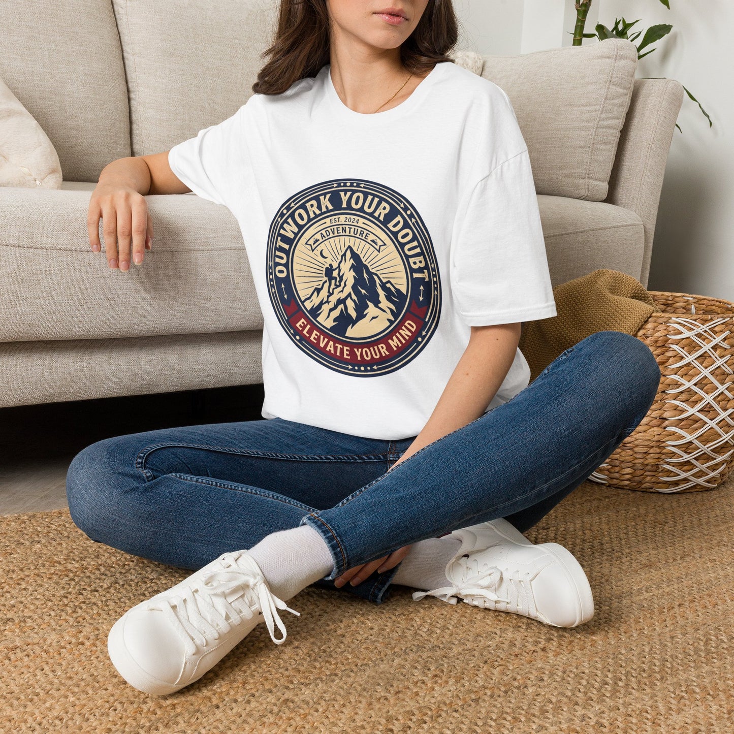 Outwork Your Doubt Elevate Your Mind T-Shirt — Motivational Tee