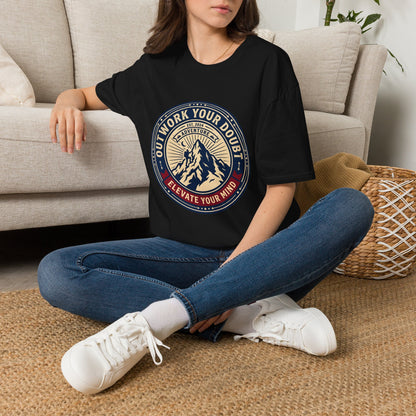 Outwork Your Doubt Elevate Your Mind T-Shirt — Motivational Tee