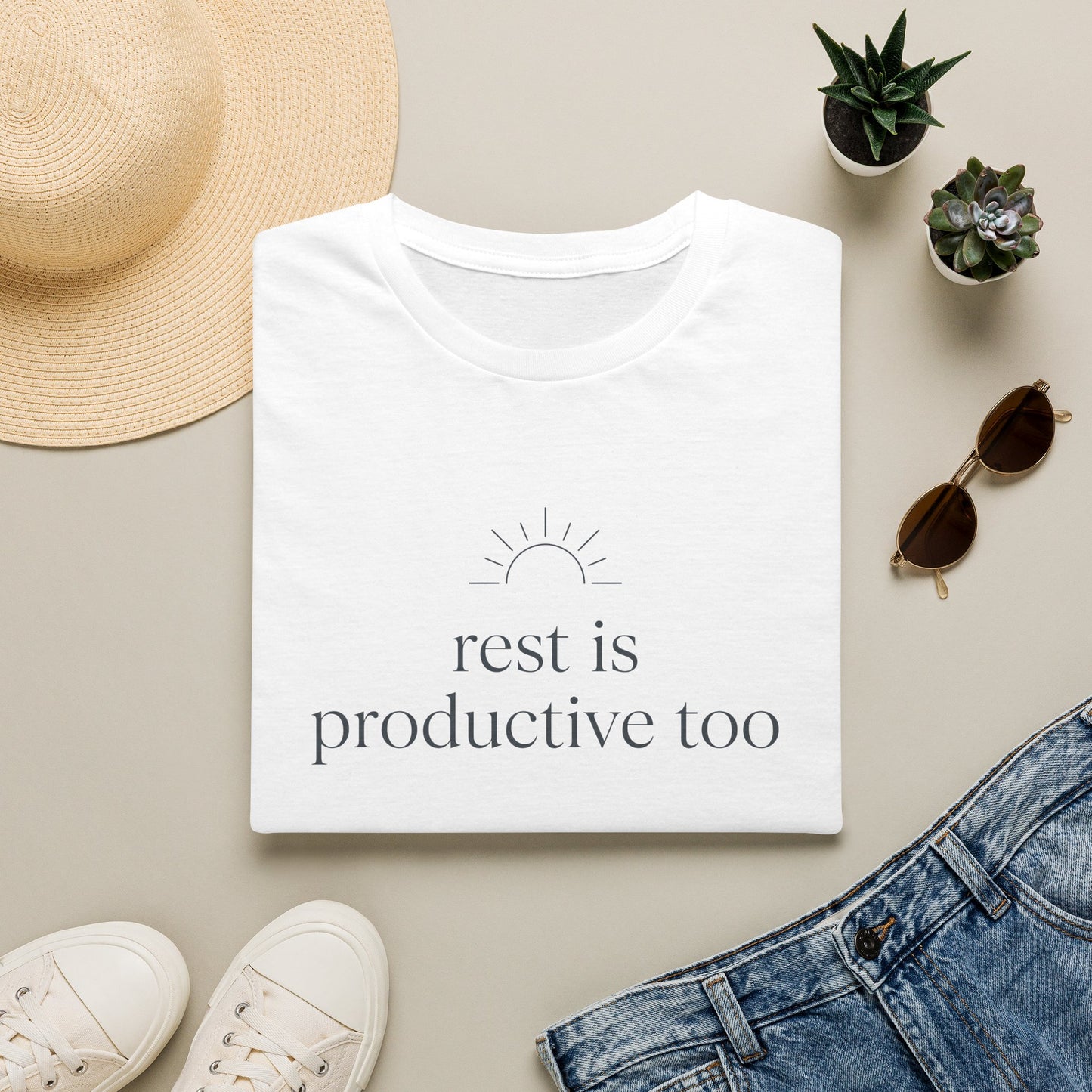 Rest Is Productive Too T-Shirt — Motivational Tee