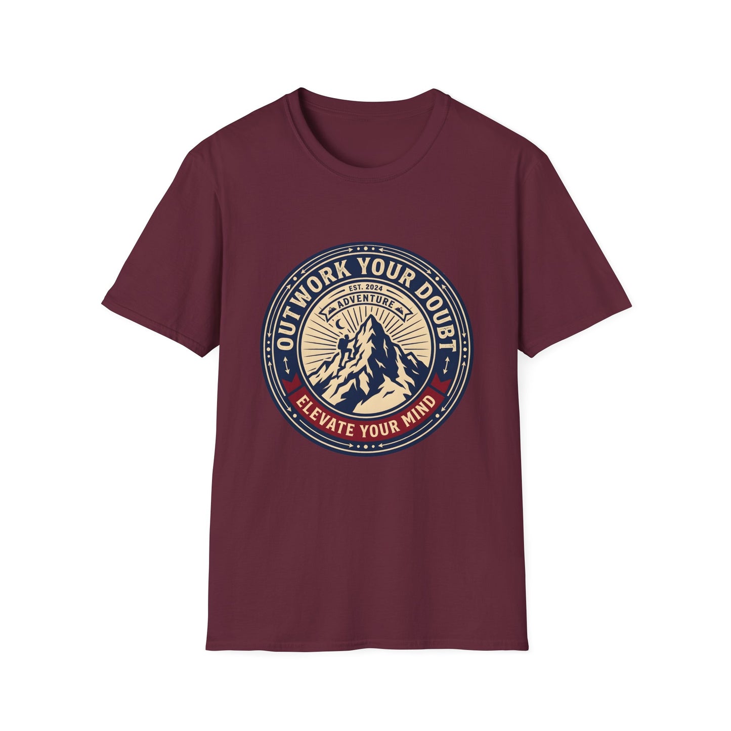 Outwork Your Doubt Elevate Your Mind T-Shirt — Motivational Tee