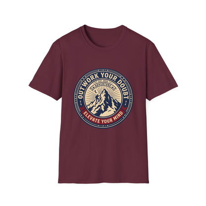Outwork Your Doubt Elevate Your Mind T-Shirt — Motivational Tee