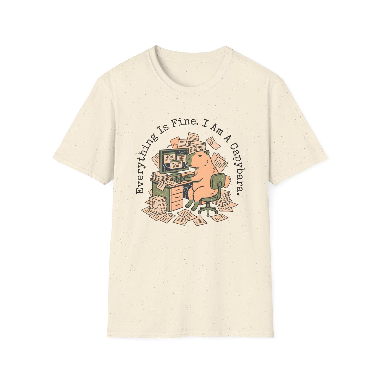 Everything Is Fine I Am A Capybara T-Shirt — Motivational Tee