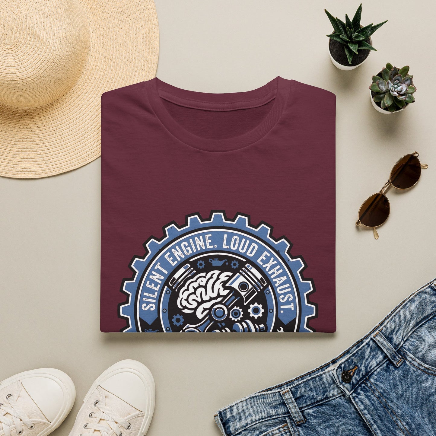 Silent Engine Loud Exhaust T-Shirt — Motivational Tee
