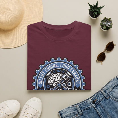 Silent Engine Loud Exhaust T-Shirt — Motivational Tee