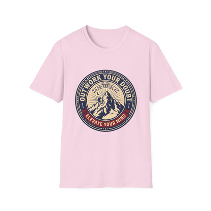 Outwork Your Doubt Elevate Your Mind T-Shirt — Motivational Tee