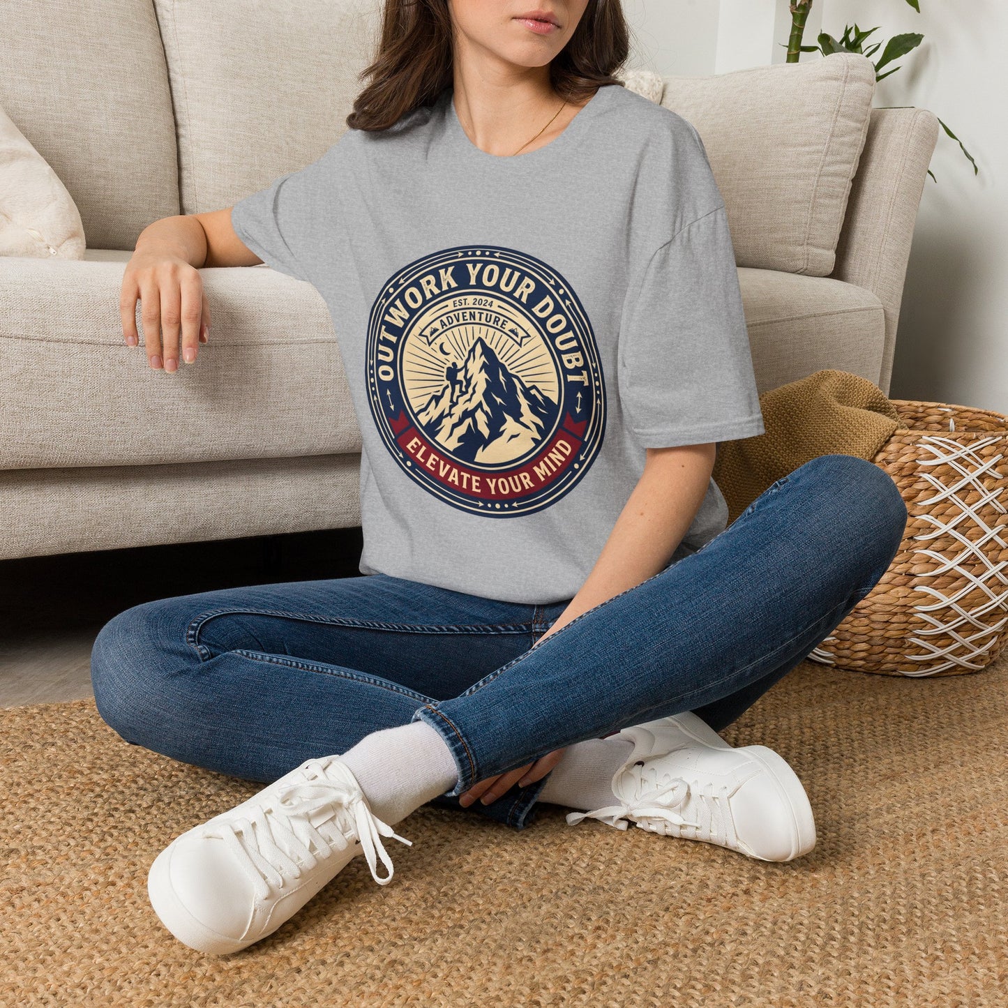 Outwork Your Doubt Elevate Your Mind T-Shirt — Motivational Tee