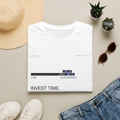 Invest Time Collect Achievements T-Shirt — Motivational Tee