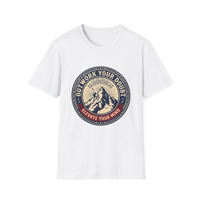 Outwork Your Doubt Elevate Your Mind T-Shirt — Motivational Tee