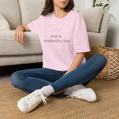 Rest Is Productive Too T-Shirt — Motivational Tee