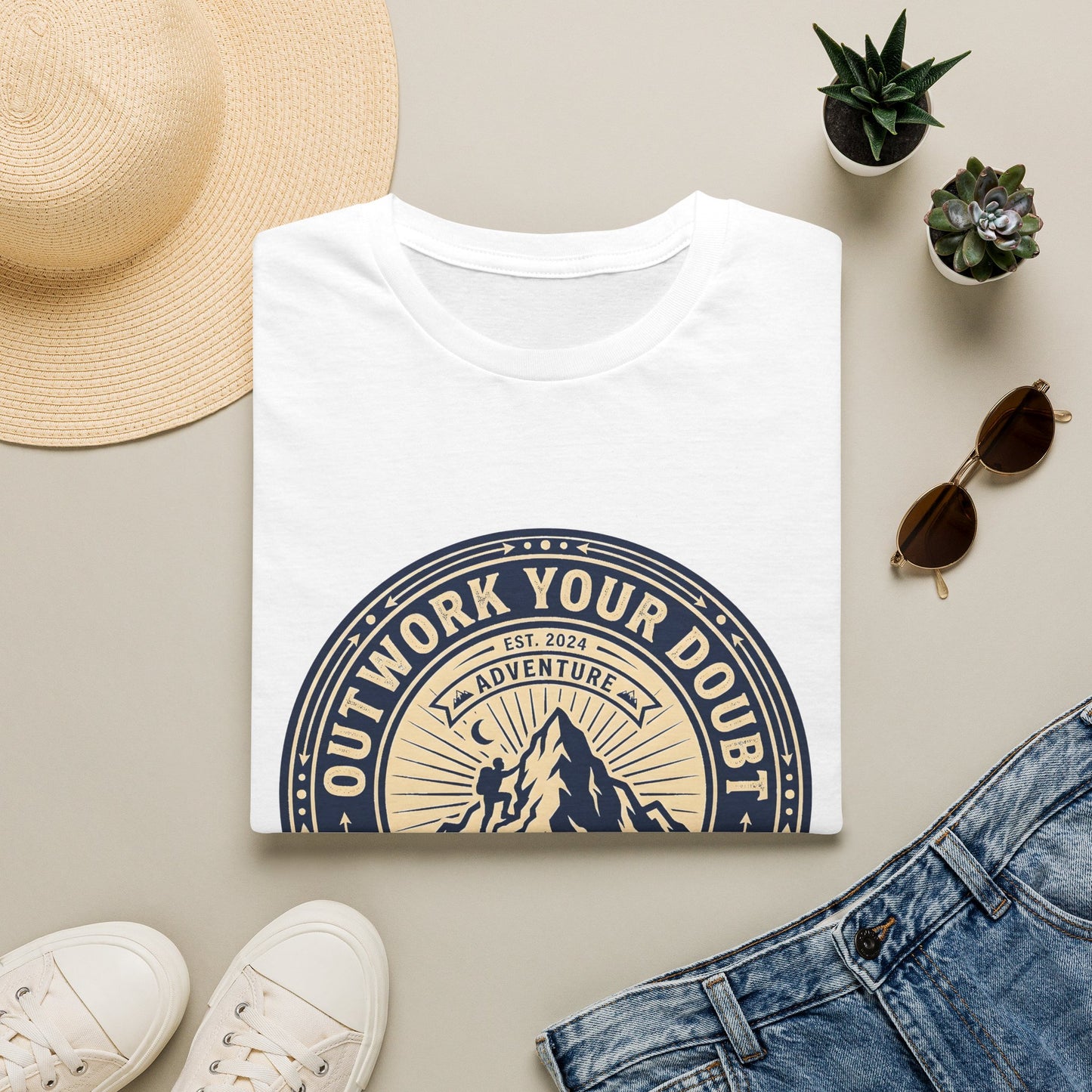 Outwork Your Doubt Elevate Your Mind T-Shirt — Motivational Tee