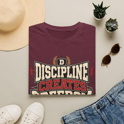 Discipline Creates Freedom T-Shirt — Motivational Tee