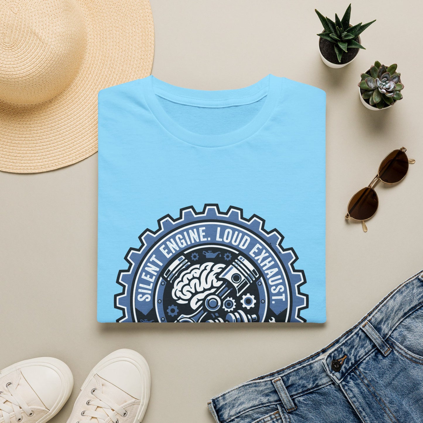Silent Engine Loud Exhaust T-Shirt — Motivational Tee