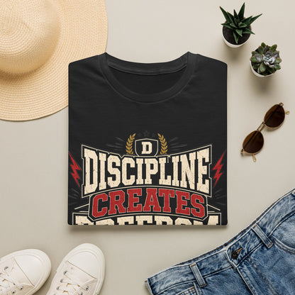 Discipline Creates Freedom T-Shirt — Motivational Tee