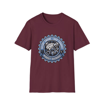 Silent Engine Loud Exhaust T-Shirt — Motivational Tee