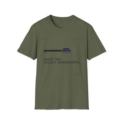 Invest Time Collect Achievements T-Shirt — Motivational Tee